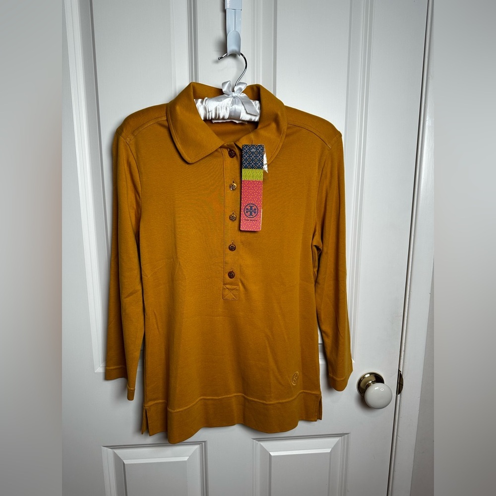 Tory Burch Mustard Button-Up Shirt